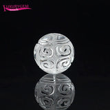 Crystal Stone Carving Round Beads High 8/10/12/14/16/18mm DIY Jewelry 1Pc