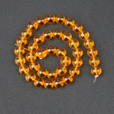 Natural Citrine Crystal Amber Glass Beads Round Beads DIY Bracelet