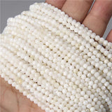 15.5%22 Faceted Natural Coffee Seed Spacer Quartz Crystal Beads