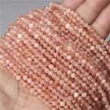 15.5%22 Faceted Natural Coffee Seed Spacer Quartz Crystal Beads
