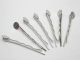 50 Silver Metal Bobby Hair Pin Clip with Pad