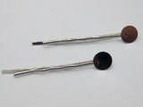 50 Silver Metal Bobby Hair Pin Clip with Pad