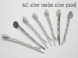 50 Silver Metal Bobby Hair Pin Clip with Pad