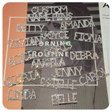 GRANDBLING bling Personalized Word Brooch Pins Crystal Custom Name Lapel Pins