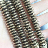 Hematite Plated Pyrite Faceted Rondelle Beads 2x3mm-3x8mm
