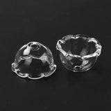 10pcs Glass Bead Cone Flower Spacer Caps for Jewelry Making