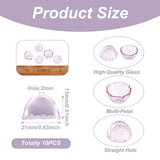 10pcs Glass Bead Cone Flower Spacer Caps for Jewelry Making