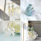 10pcs Glass Bead Cone Flower Spacer Caps for Jewelry Making