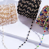 1m 4mm Crystal Beaded Chains for Jewelry Making Glass Beads Necklace DIY