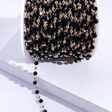 1m 4mm Crystal Beaded Chains for Jewelry Making Glass Beads Necklace DIY