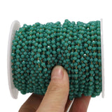1 Meter Stainless Steel Glass Beads Chains for Jewelry Making