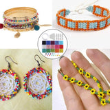 7000Pcs 3mm Glass Beads Friendship Bracelet Making Multicolored