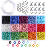 7000Pcs 3mm Glass Beads Friendship Bracelet Making Multicolored