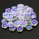 50/100pcs 8mm 10mm ABS Glass Flower Bead Caps for Jewelry Making DIY