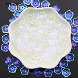 50/100pcs 8mm 10mm ABS Glass Flower Bead Caps for Jewelry Making DIY