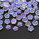 50/100pcs 8mm 10mm ABS Glass Flower Bead Caps for Jewelry Making DIY