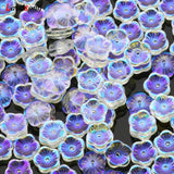 50/100pcs 8mm 10mm ABS Glass Flower Bead Caps for Jewelry Making DIY