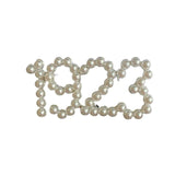 Greek Numerals 1923 Pearl Metal Brooch
