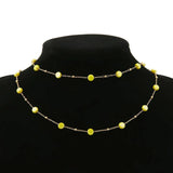 1 Meter Stainless Steel Crystal Stone Necklaces Chains Glass Beads