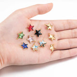 5pcs Star Pendants Crystal Glass Beads Charms Necklace Earring DIY Jewelry