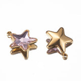 5pcs Star Pendants Crystal Glass Beads Charms Necklace Earring DIY Jewelry