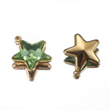 5pcs Star Pendants Crystal Glass Beads Charms Necklace Earring DIY Jewelry