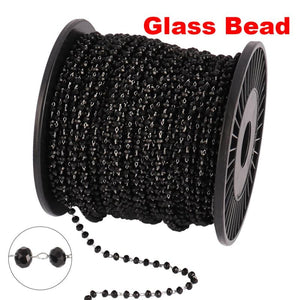 1 Meter Glass Beads Chain Stainless Steel Chain Jewelry Making