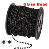 1 Meter Glass Beads Chain Stainless Steel Chain Jewelry Making