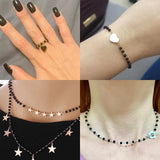 1 Meter Glass Beads Chain Stainless Steel Chain Jewelry Making