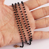 1 Meter Glass Beads Chain Stainless Steel Chain Jewelry Making