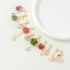 14K Copper Clad Glass Bead Gourd Money Bag Pendant Chain DIY Jewelry