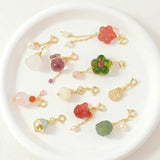 14K Copper Clad Glass Bead Gourd Money Bag Pendant Chain DIY Jewelry
