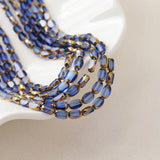 50PCS Oval Crystal Glass Beads Vintage Style DIY Jewelry Making Supplies