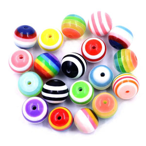 Acrylic Round Spacer Beads Candy Colors Charms Bracelet Necklace DIY Finding
