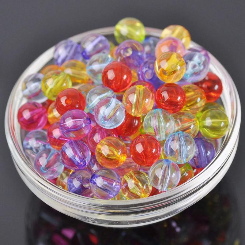 Acrylic Plastic Transparent Beads Lot for Jewelry Making DIY Crafts