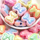 10pcs Mixed Bowknot Acrylic Spacer Beads For DIY Jewelry Making