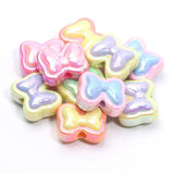 10pcs Mixed Bowknot Acrylic Spacer Beads For DIY Jewelry Making