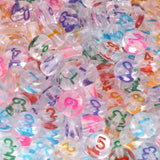 Acrylic Spacer Beads Bracelet Round Flat Beads Colored Digital Acrylic Beads
