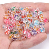 Acrylic Spacer Beads Bracelet Round Flat Beads Colored Digital Acrylic Beads