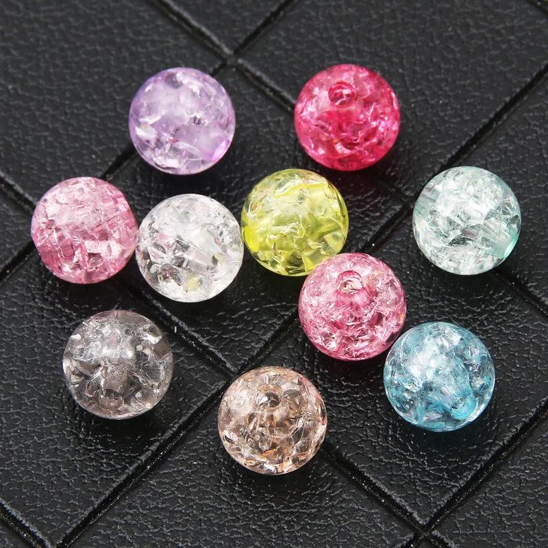 Colorful Acrylic Spacer Beads for DIY Jewelry Making 8mm