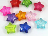 50 Acrylic Star Charm Beads 20X20mm Kids Crafts