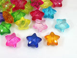 50 Acrylic Star Charm Beads 20X20mm Kids Crafts