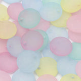 Matte Scrub 14mm Acrylic Beads for Jewelry Making 50pcs