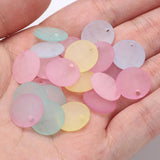 Matte Scrub 14mm Acrylic Beads for Jewelry Making 50pcs