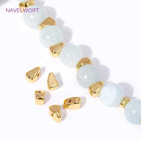18K Plated Irregular Spacer Beads Brass Loose Beads DIY Jewelry Making