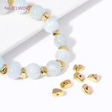 18K Plated Irregular Spacer Beads Brass Loose Beads DIY Jewelry Making