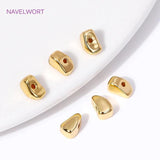 18K Plated Irregular Spacer Beads Brass Loose Beads DIY Jewelry Making