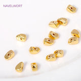 18K Plated Irregular Spacer Beads Brass Loose Beads DIY Jewelry Making