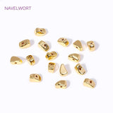 18K Plated Irregular Spacer Beads Brass Loose Beads DIY Jewelry Making