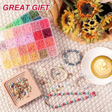 4800pcs Clay Beads for Bracelet Making Kit, 48 Colors, Girls 8-12, Gift
